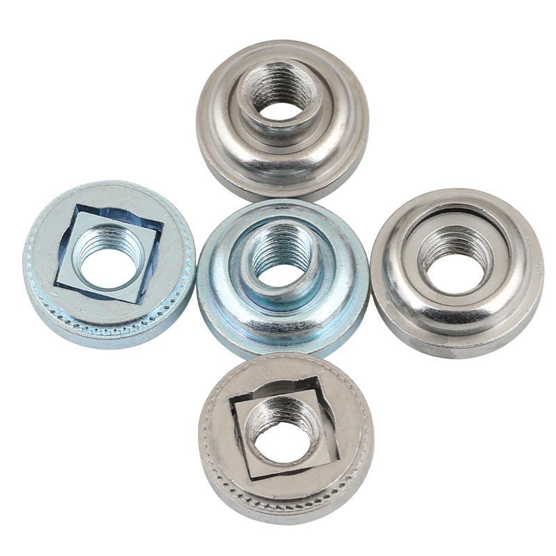 Fast Delivery Durable Plain Metal Zinc Plated Fasteners Self-Clinching Round Threaded Carbon Steel Floating Nuts